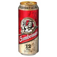 Gambrinus Plná 12, světlý ležák, plech 0,5l