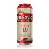 Krušovice Řízná 10, světlé výčepní, plech...