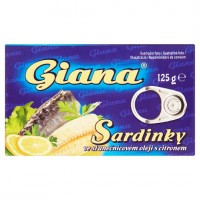 Giana Sardinky ve slunečnicovém oleji s citronem...