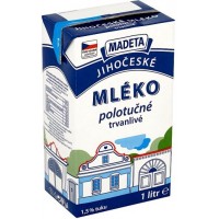 Madeta Jihočeské mléko polotučné trvanlivé 1...