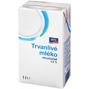 ARO Mléko polotučné 1,5% trvanlivé chlaz. 1L