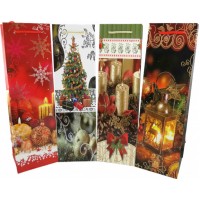 Dárková taška vánoční na láhve - 38x11x11cm