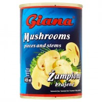 Giana Žampiony krájené ve slaném nálevu 400g