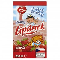 Madeta Lipánek Mléko trvanlivé jahoda 250ml