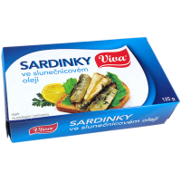 Viva sardinky v slunečnicovém oleji 125g