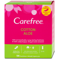 Carefree Cotton Aloe slipové vložky 56ks