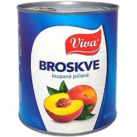 viva broskve loupané půlené 820g