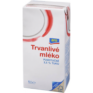 ARO Mléko trvanlivé plnotučné 3,5% chlaz. 1L