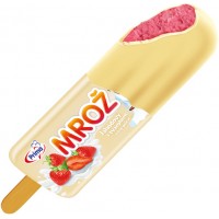 Mrož jahodový s tvarohem v bílé polevě 45 ml