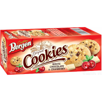 Bergen Cookies bílá čokoláda+brusinka 135g