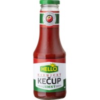 HELLO kečup jemný sklo 500g