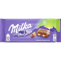 Milka mléčná čokoláda wholenut 100g