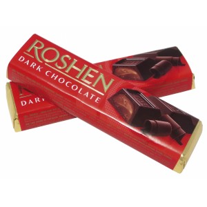 Roshen tmavá čokoládová tyčinka s náplní 43g