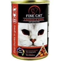 FineCat konzerva duo hovězí s krůtím  415g