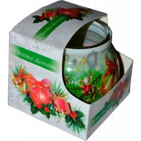 Svíčka ve skle MIRAL 80g CHRISTMAS DECORATIONS 1...