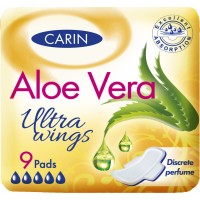 Carin vložky ultra wings aloe vera 9ks/1 balení