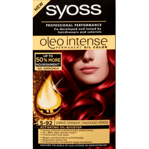 Syoss Oleo Intense dlouhotrvající olejová barva Zářivě Červený 5-92