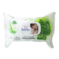 Papilion vlhčené ubrousky aloe vera s klipem 100...