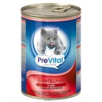 PreVital kousky hovězí+játra v želé k 415g