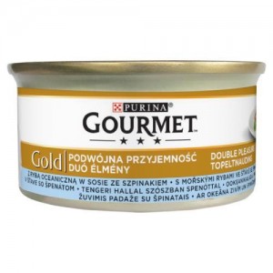 Gourmet Gold konzerva 85g mořské ryby v omáčce se špenátem